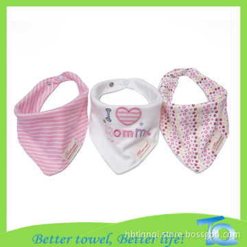 New Design Organic Cotton Printing Bandana Baby Bib